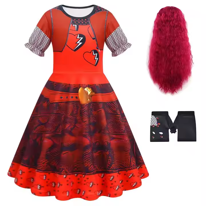 Halloween cosplay descendant 4 costume dresses for stage performances6